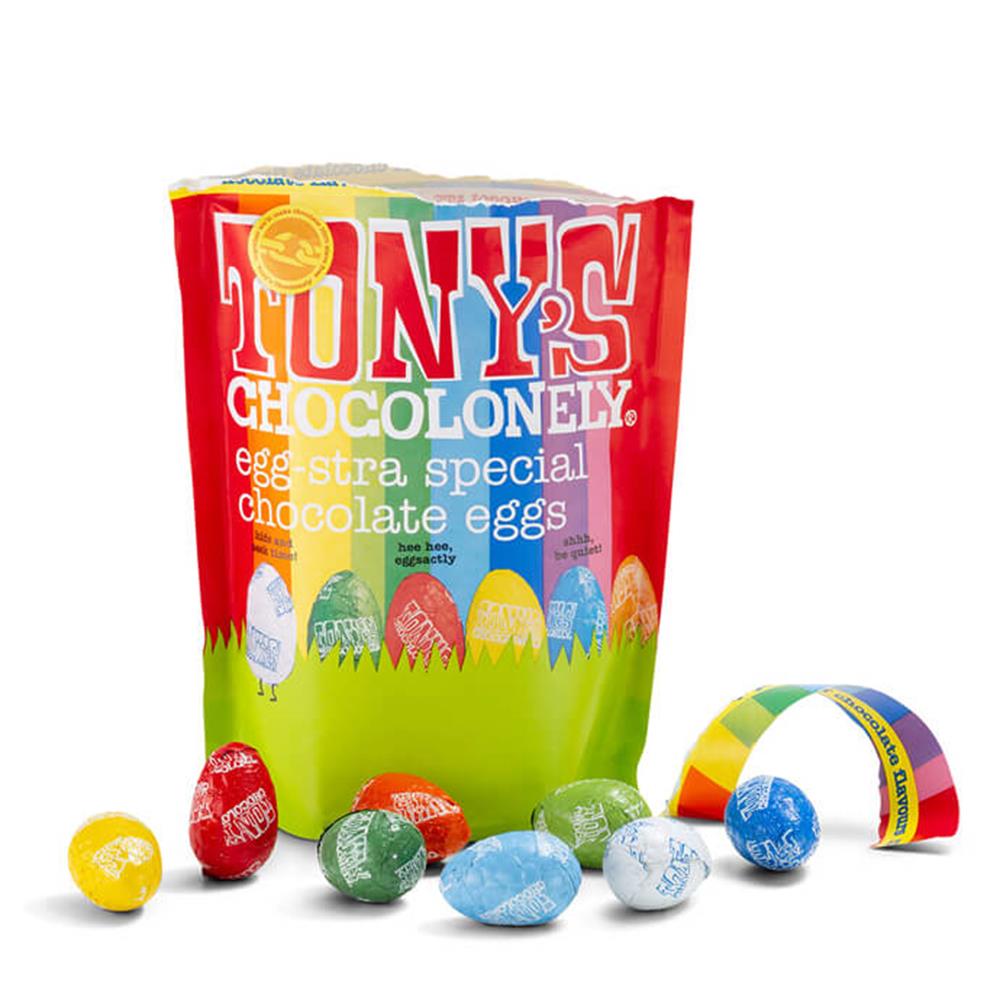 Tonys Chocolonely Egg stra Special Chocolate Eggs Pouch 255g